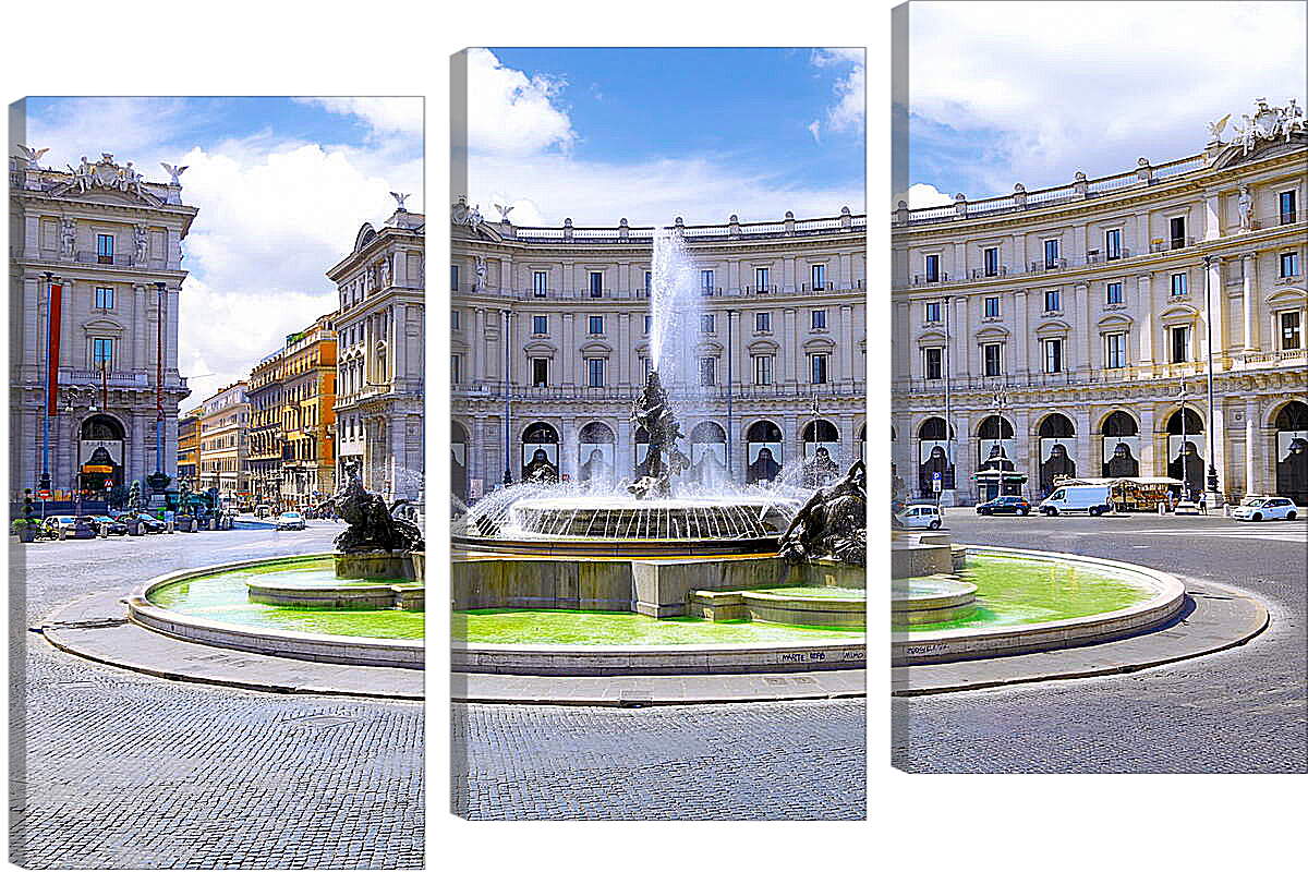 Модульная картина - Площадь в Риме
