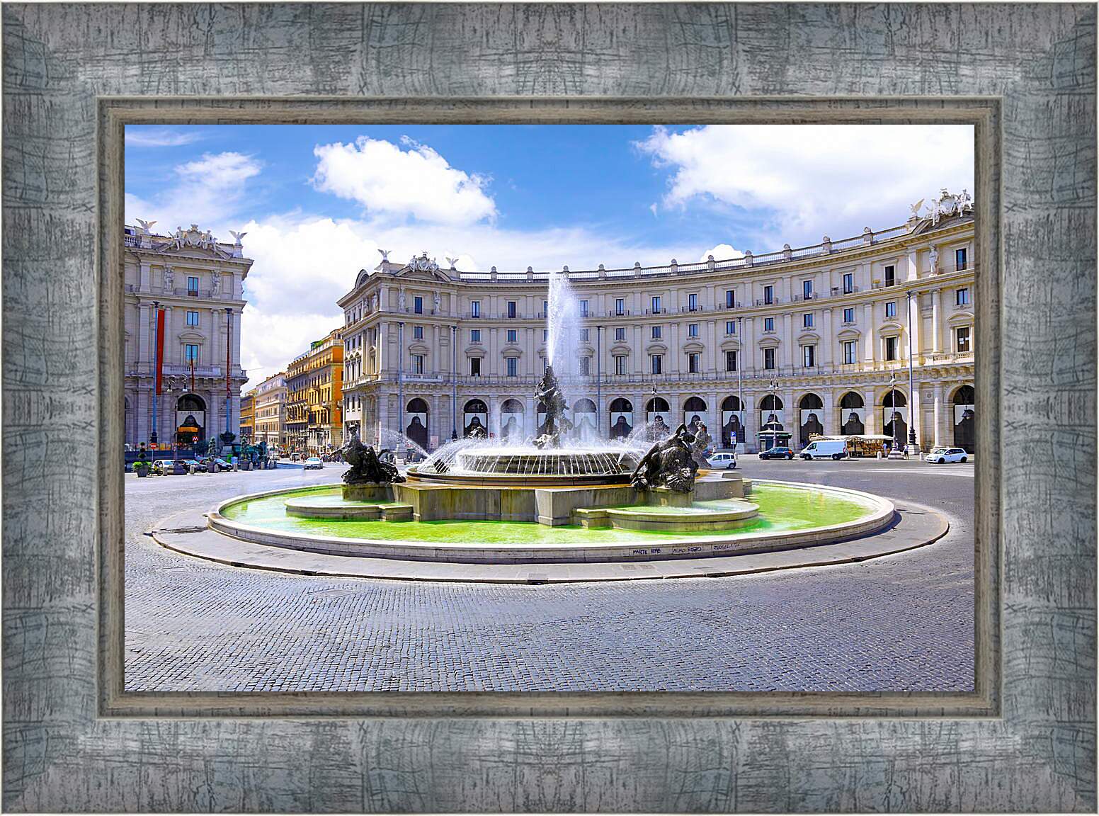 Картина в раме - Площадь в Риме
