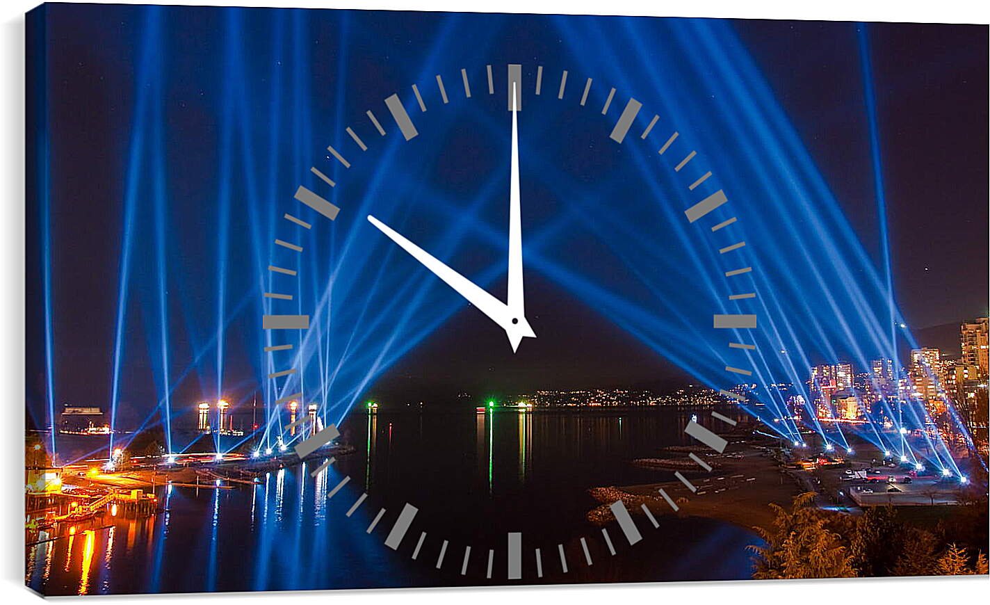 Часы картина - Прожектора над Ванкувером
