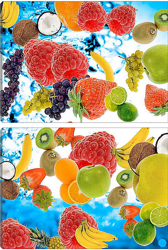 Модульная картина - Ягоды и фрукты
