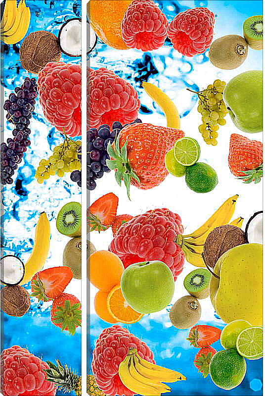Модульная картина - Ягоды и фрукты