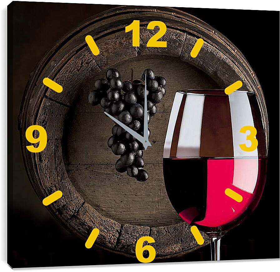 Часы картина - Бочонок вина