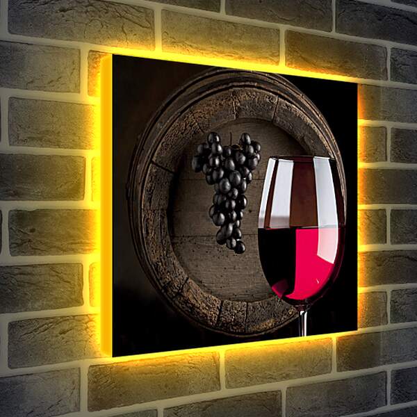 Лайтбокс световая панель - Бочонок вина