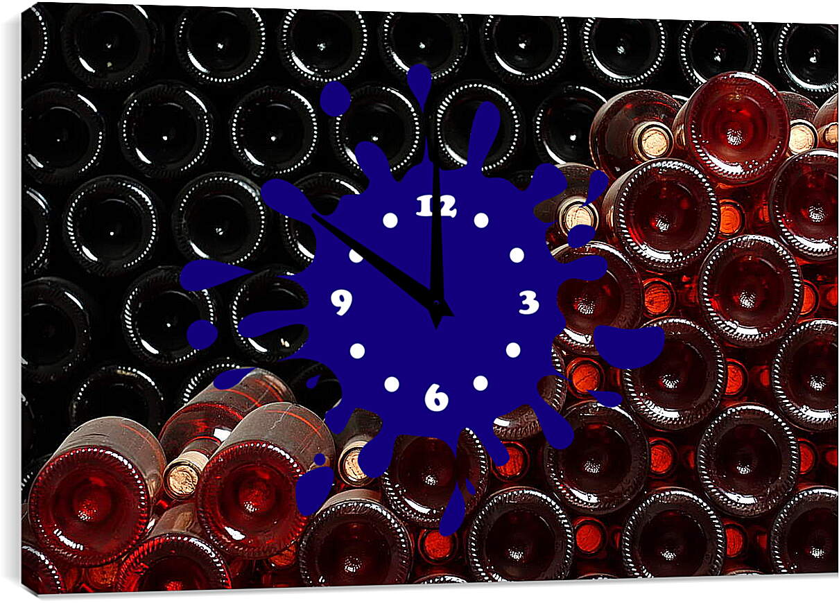Часы картина - Тара под вино