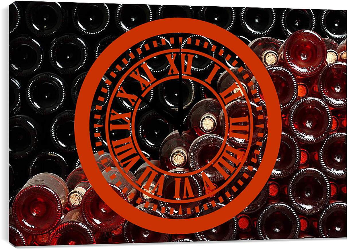 Часы картина - Тара под вино