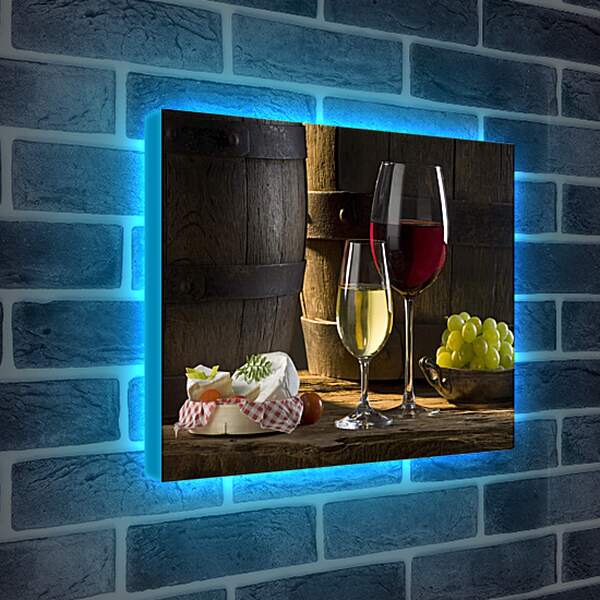 Лайтбокс световая панель - Красное и десертное вина