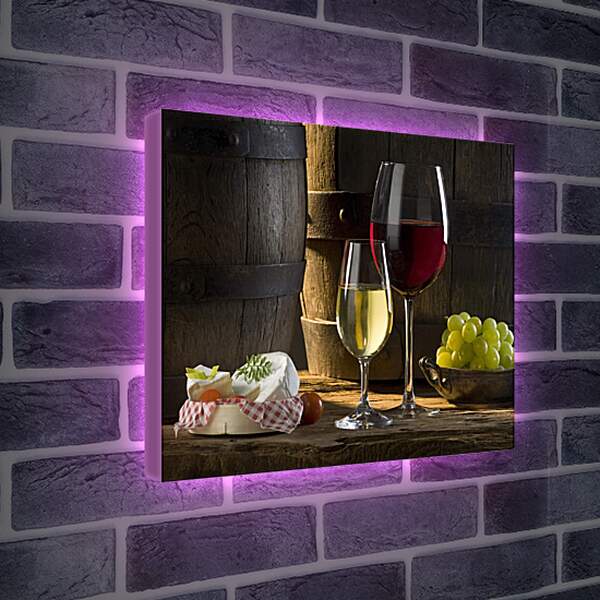 Лайтбокс световая панель - Красное и десертное вина
