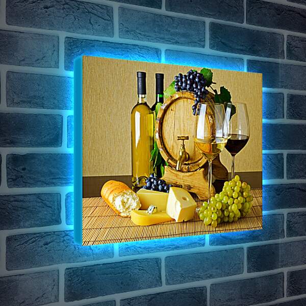 Лайтбокс световая панель - Бочка с вином