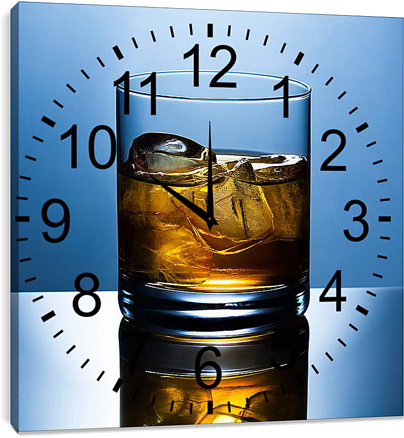 Часы картина - Стакан с виски