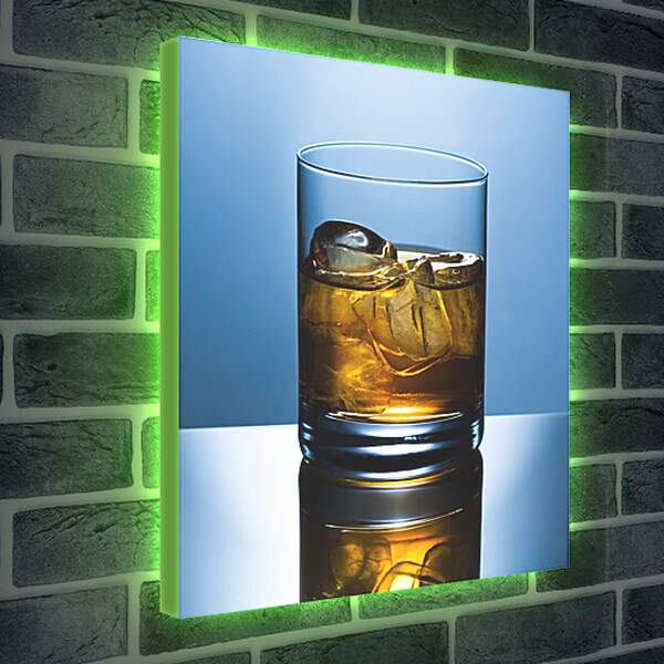 Лайтбокс световая панель - Стакан с виски