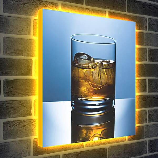Лайтбокс световая панель - Стакан с виски