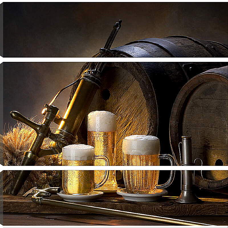 Модульная картина - Кружки пива