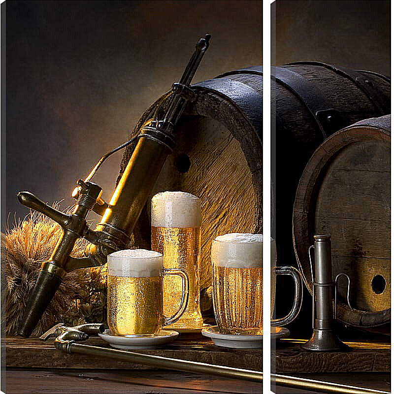 Модульная картина - Кружки пива