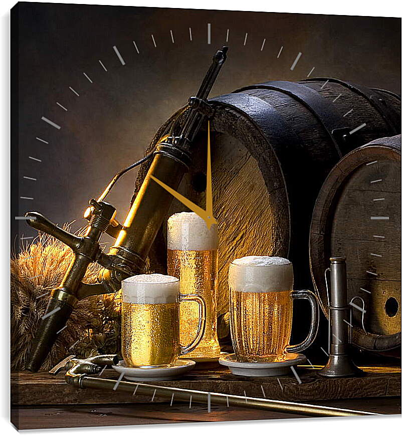 Часы картина - Кружки пива