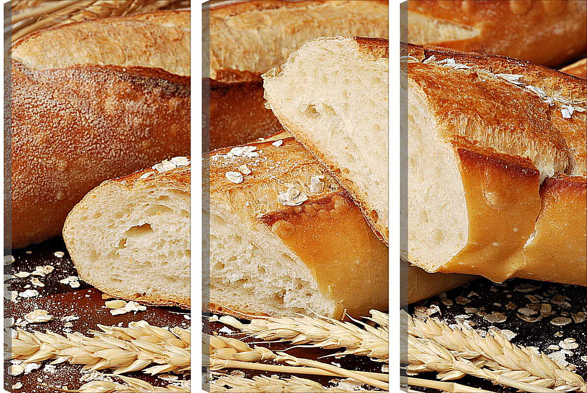 Модульная картина - Белый хлеб