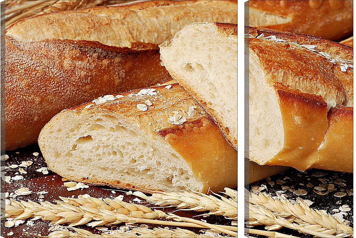 Модульная картина - Белый хлеб