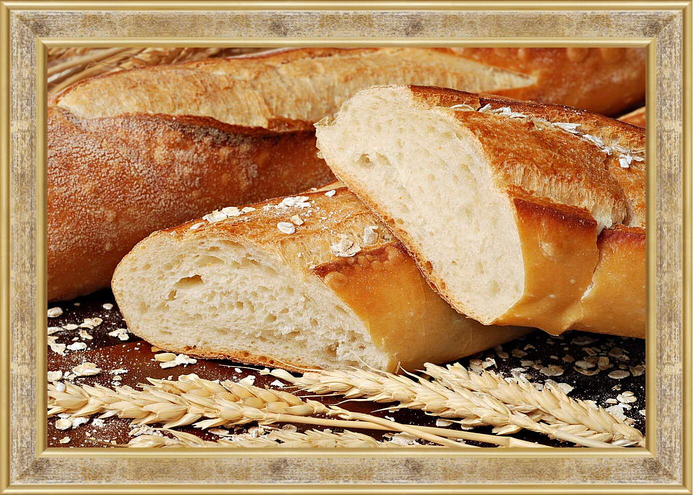Картина в раме - Белый хлеб