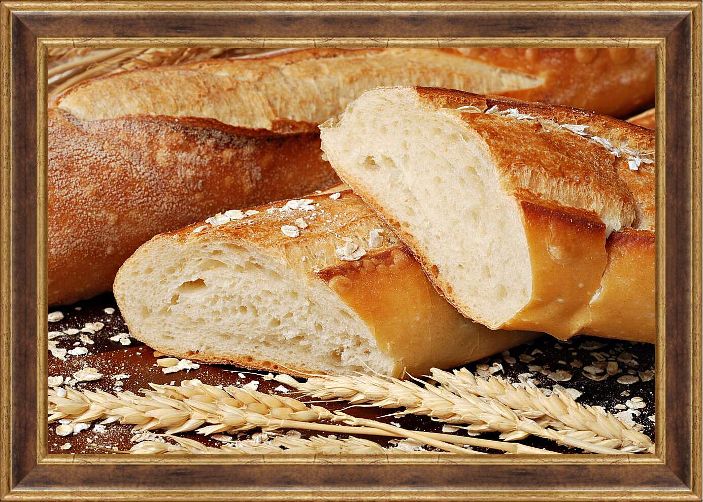 Картина в раме - Белый хлеб
