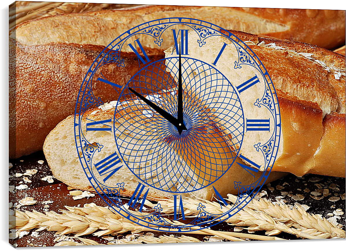 Часы картина - Белый хлеб