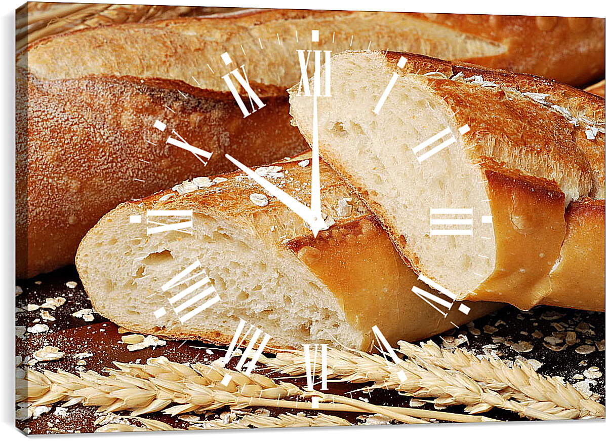 Часы картина - Белый хлеб