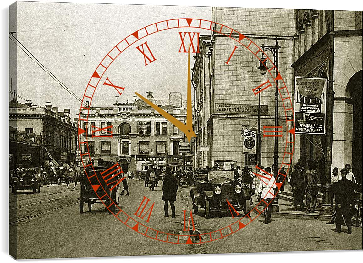 Часы картина - Москва 20х годов