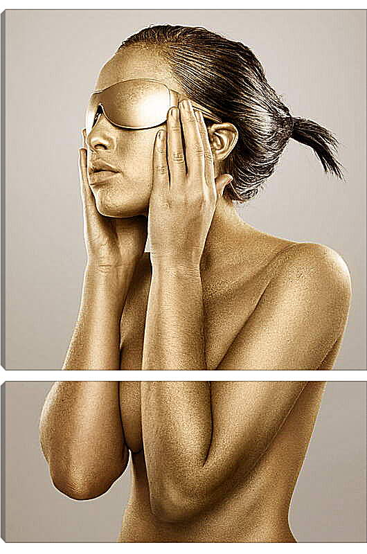 Модульная картина - Золотые очки
