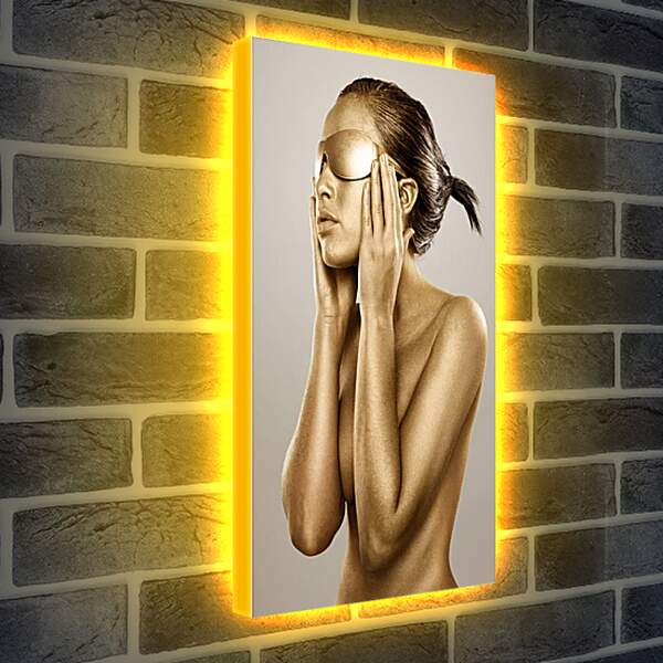 Лайтбокс световая панель - Золотые очки

