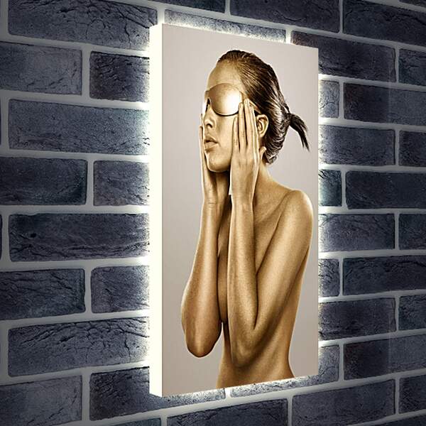 Лайтбокс световая панель - Золотые очки
