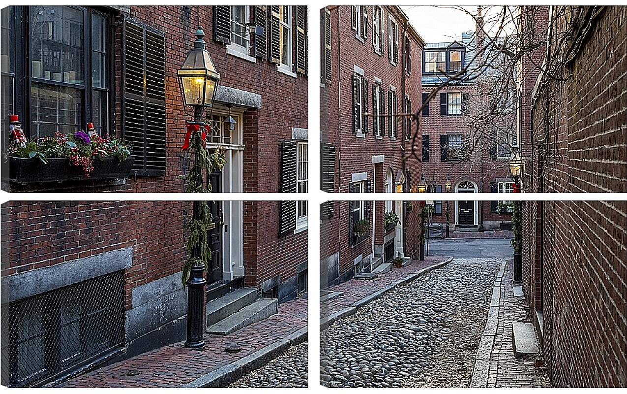 Модульная картина - Улица в Бостоне