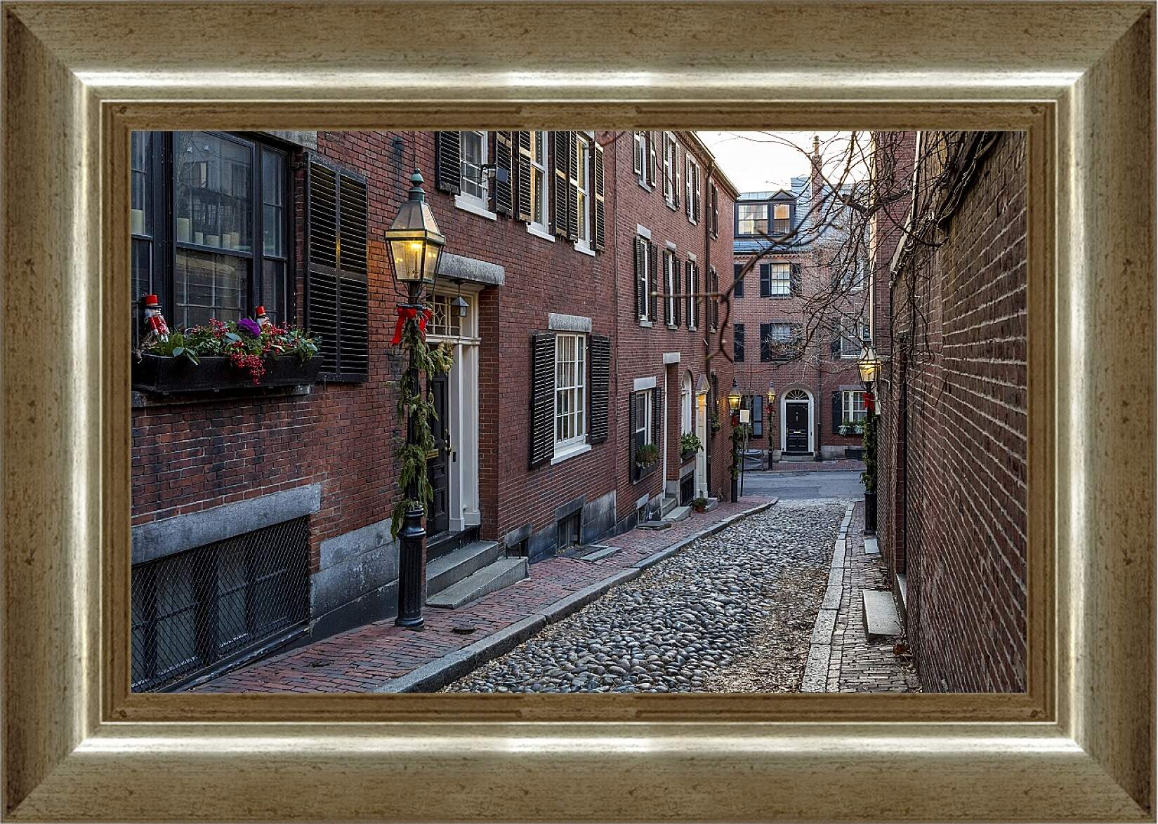 Картина в раме - Улица в Бостоне
