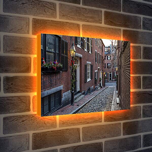 Лайтбокс световая панель - Улица в Бостоне