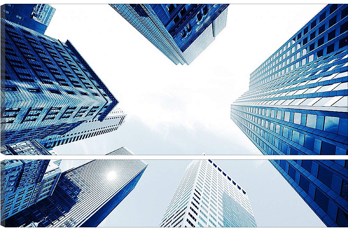 Модульная картина - Modern city skyscrapers, Central, Hong Kong, China.