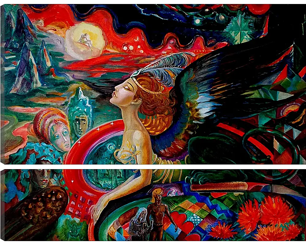 Модульная картина - Абстракция. Сфинкс