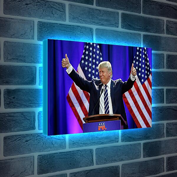 Лайтбокс световая панель - Дональд Трамп 45-й президент США
