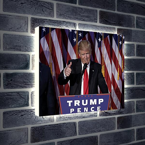 Лайтбокс световая панель - Дональд Трамп 45-й президент США