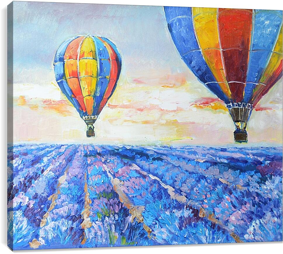 Постер и плакат - Воздушные шары над полем