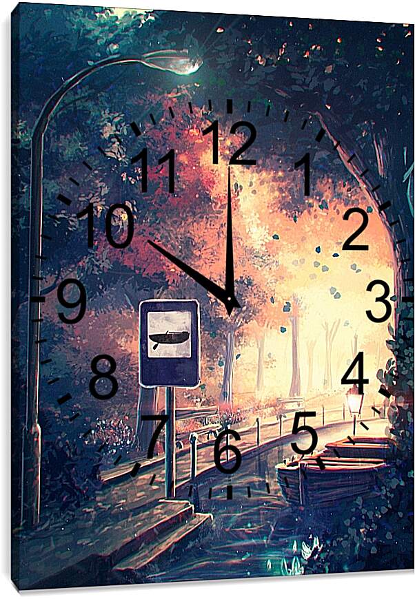 Часы картина - Лодочная станция