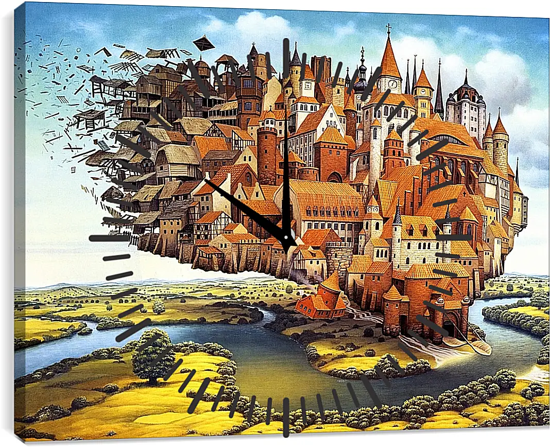 Часы картина - Мир Яцека Йерки (Jacek Yerka)