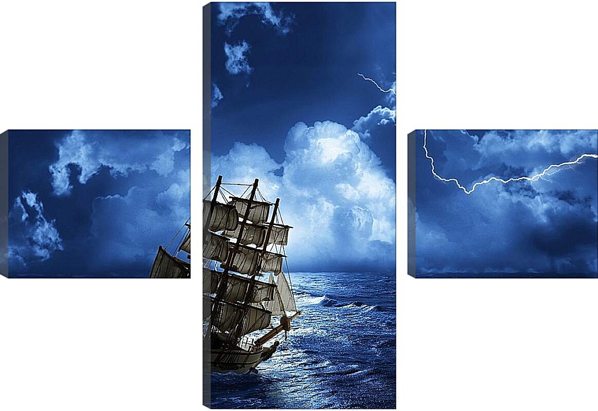 Модульная картина - Корабль во время шторма