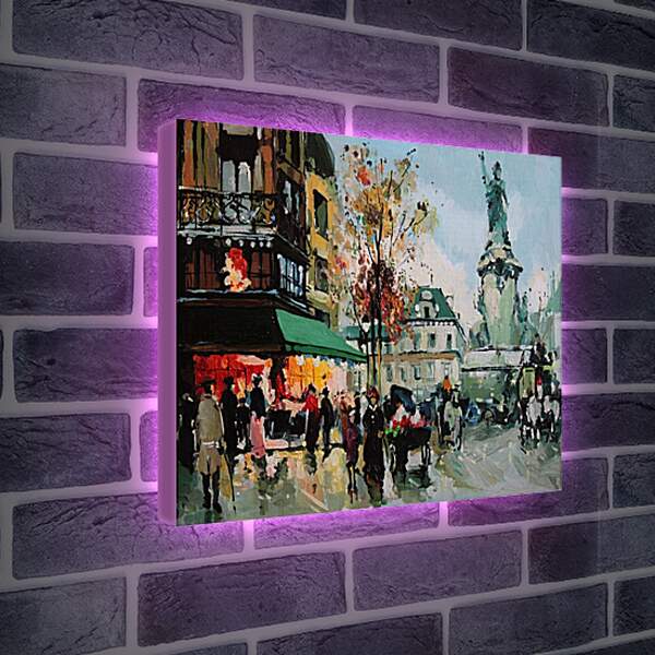 Лайтбокс световая панель - Городская площадь