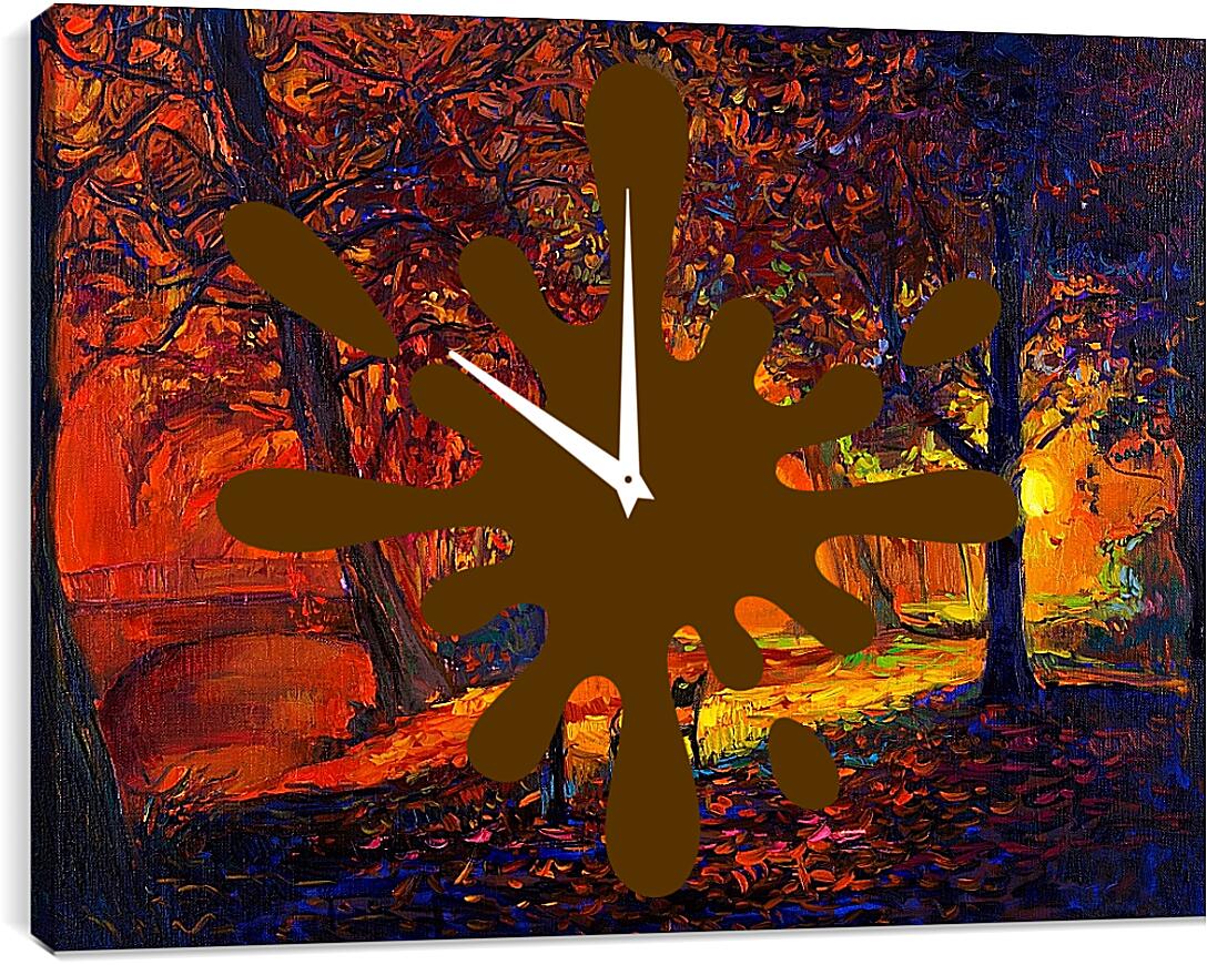 Часы картина - Одинокая осень