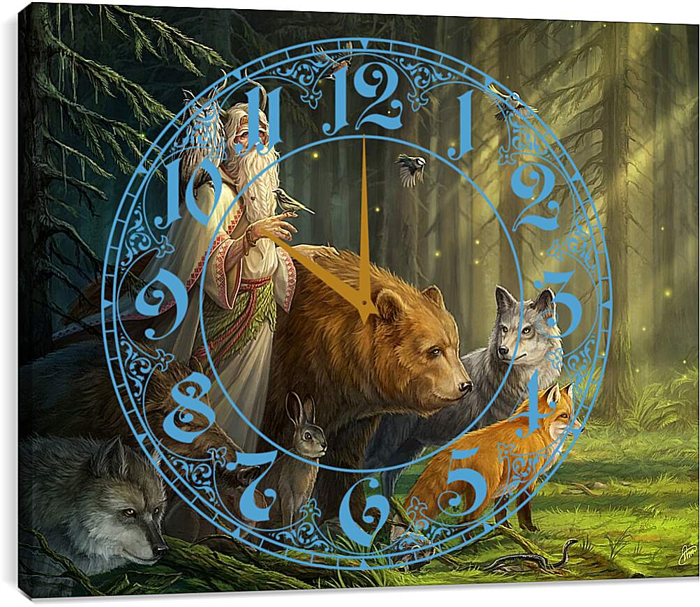 Часы картина - Хозяин леса