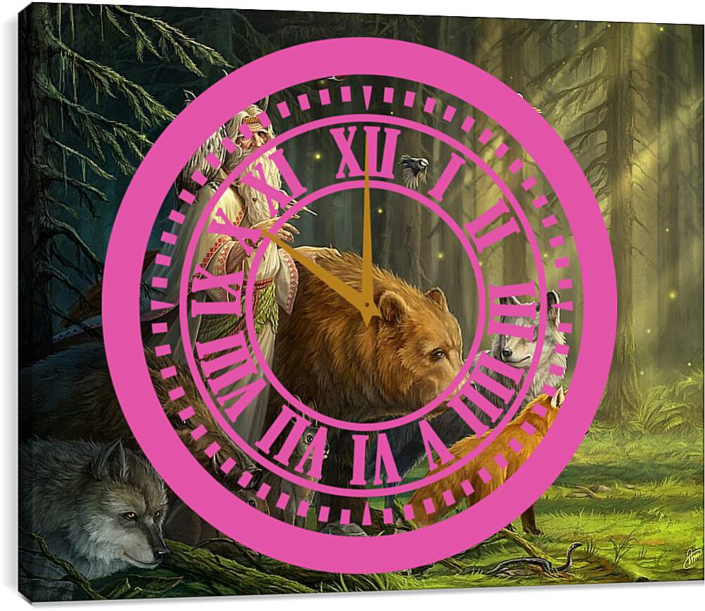 Часы картина - Хозяин леса