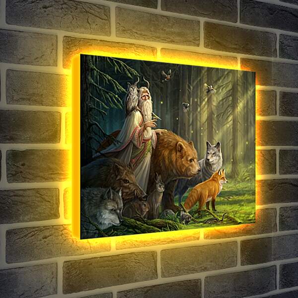 Лайтбокс световая панель - Хозяин леса