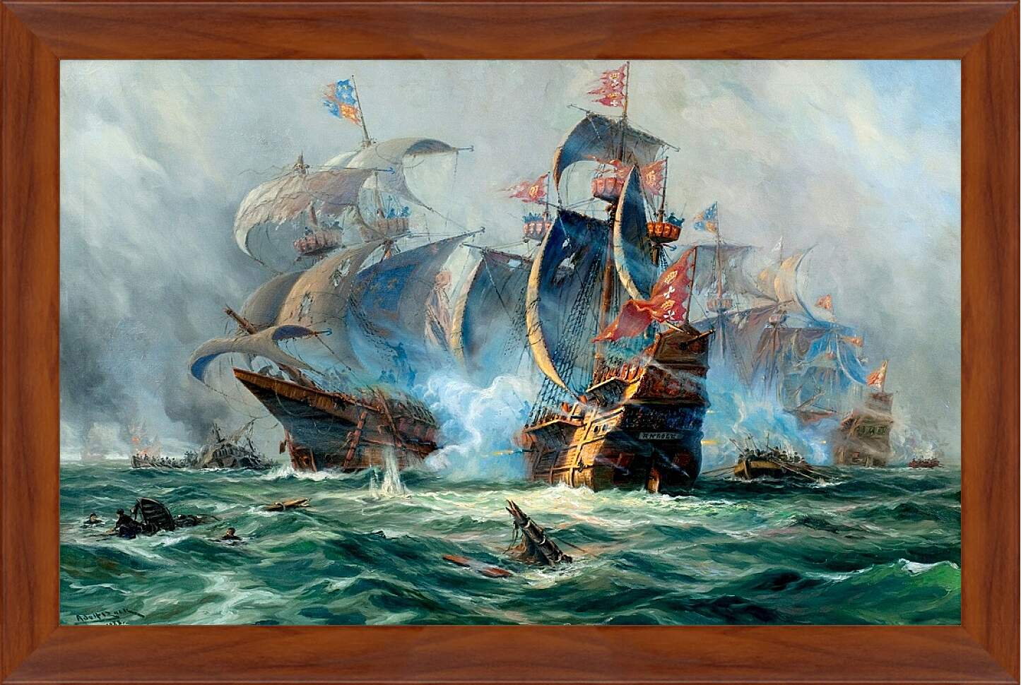 Картина в раме - Битва на море