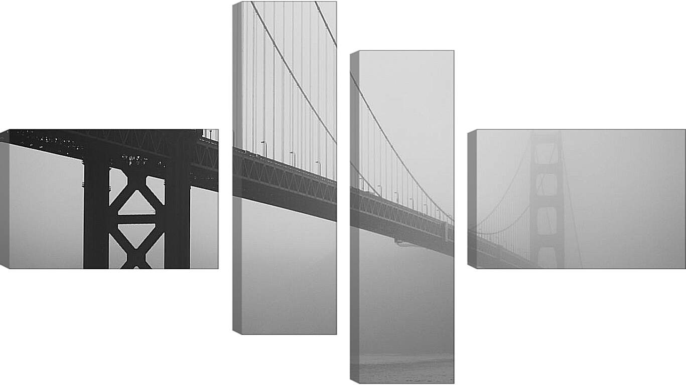 Модульная картина - Мост. Туман
