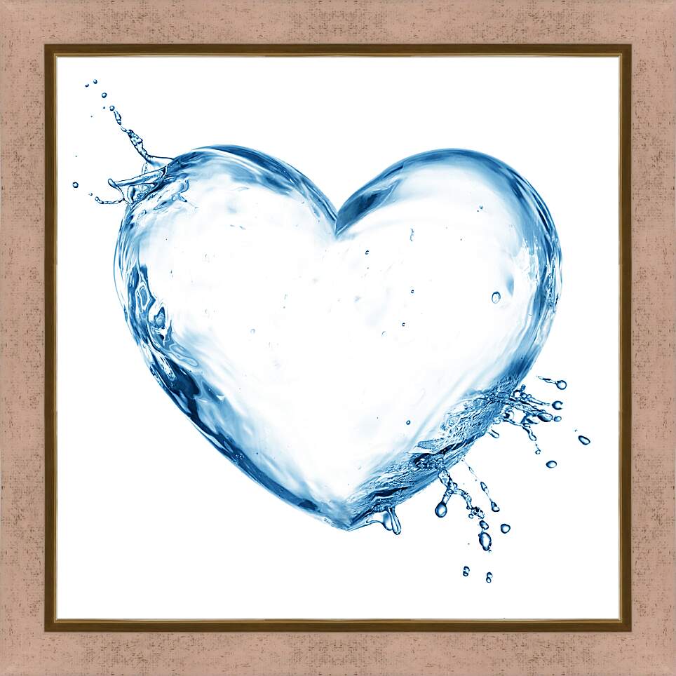 Картина в раме - Водяное сердце