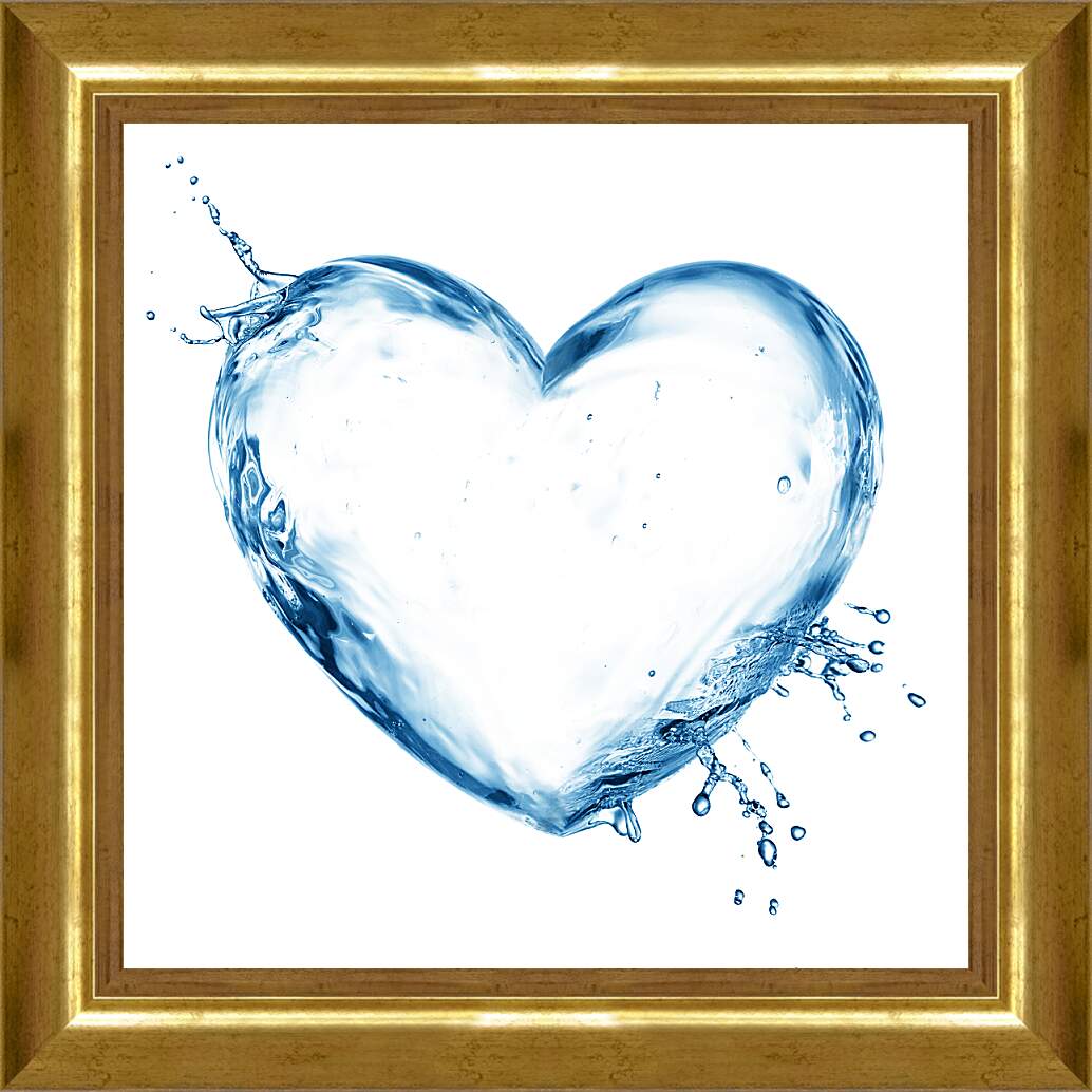 Картина в раме - Водяное сердце