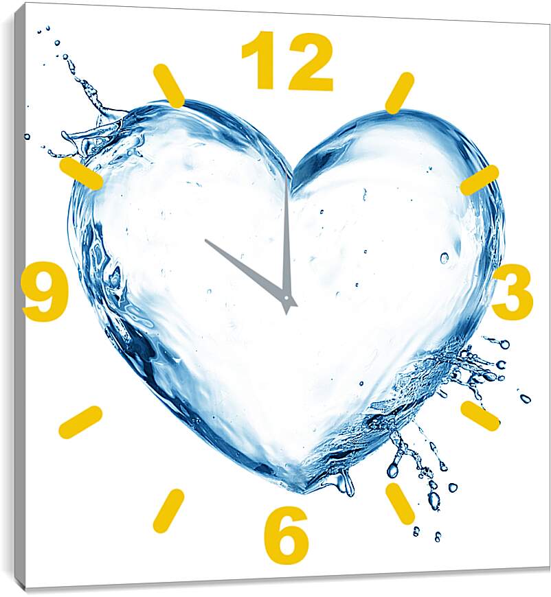 Часы картина - Водяное сердце