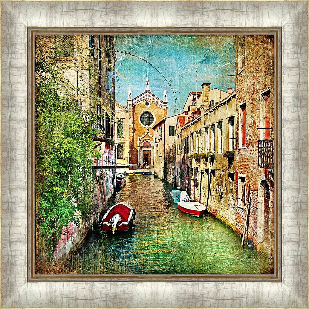 Картина в раме - Венецианская улочка